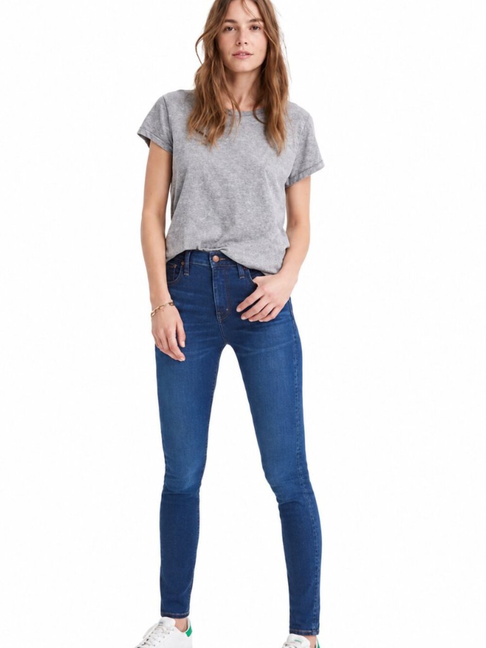 Madewell 10" High Rise Skinny Jeans Size 31 Blue Stretch Denim F4684